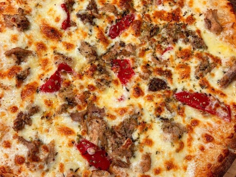5. Queixo, xamón e cogumelos